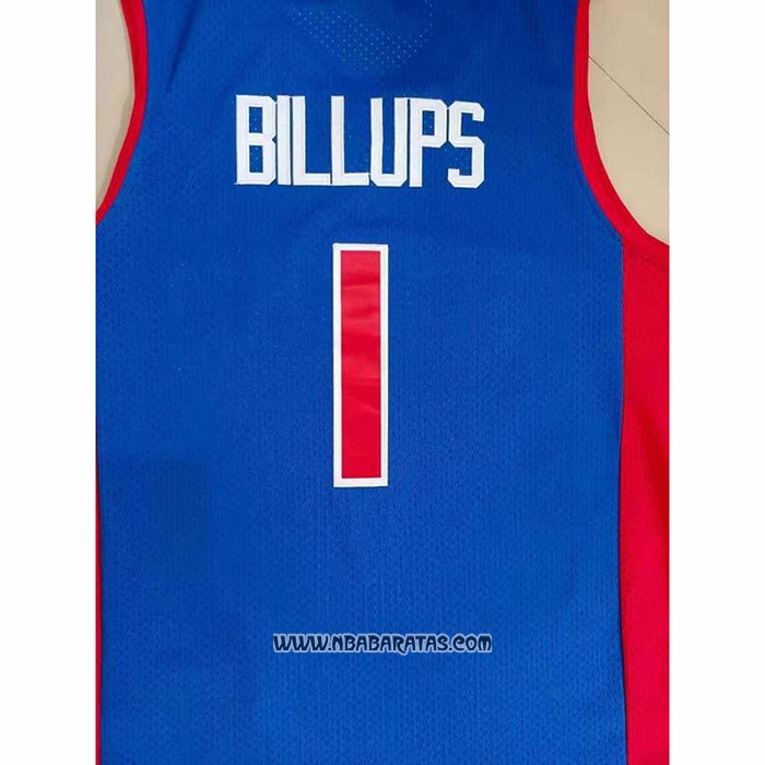 Camiseta Detroit Pistons Chauncey Billups #1 Mitchell & Ness 2003-04 Azul